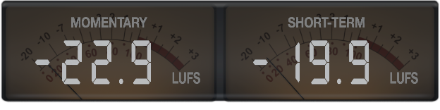 Momentary and short-term loudness display