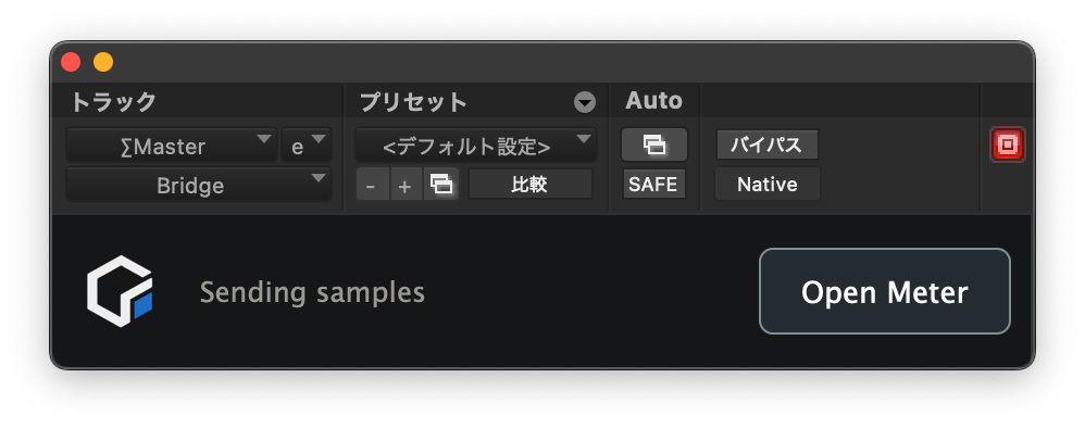 Bridge Plugin window