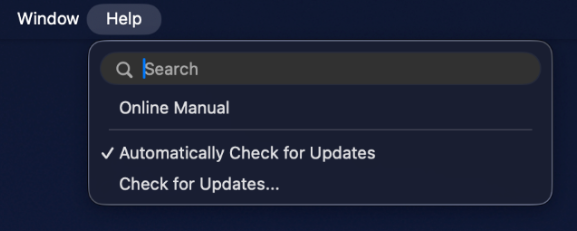 Bridge Meter update menu